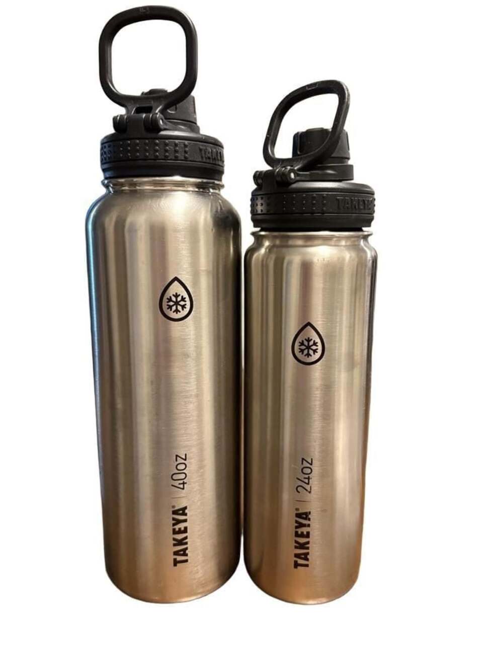 Takeya Stainless Steel Insulated Water Bottle 40oz and 24oz Set